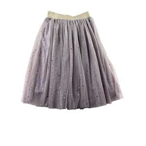 EleStory Tulle Skirt Womens XS Star Mesh Overlay Glitter Party Fairycore Whimsy